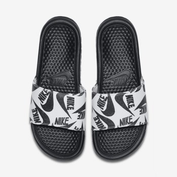 Nike Benassi JDI Floral - Női Szandál - Fekete/Fehér/Fekete